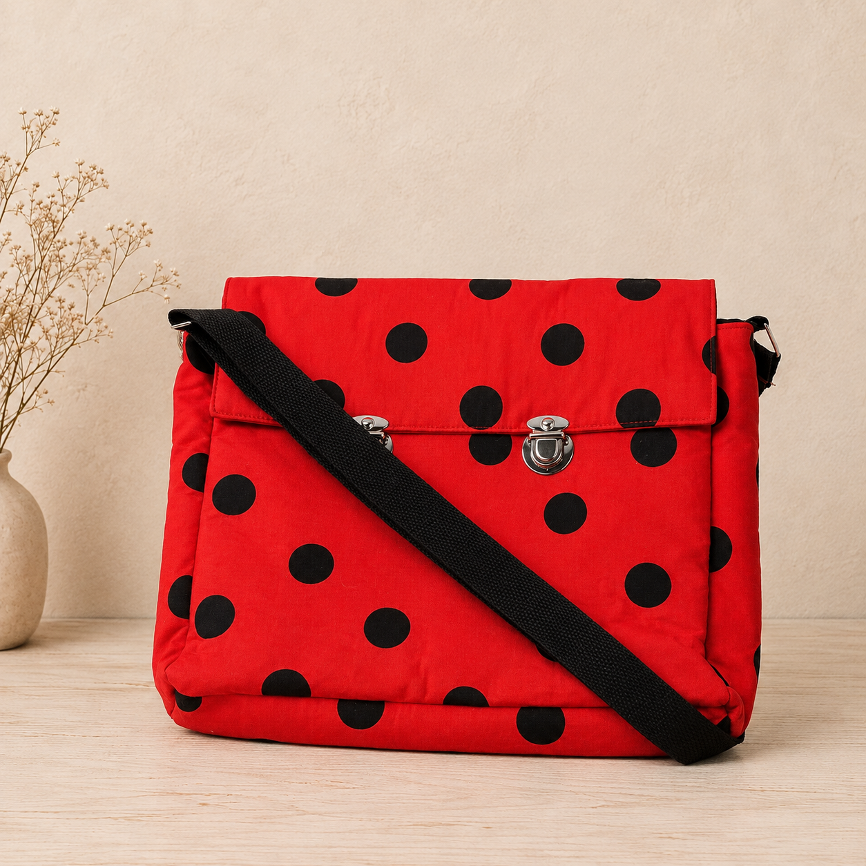 Red with big black spots